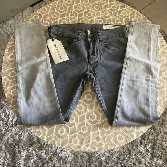 NEW! rag & bone ‘Dre’ mid-rise charcoal ombré skinny jeans (26) - Picture 9 of 9